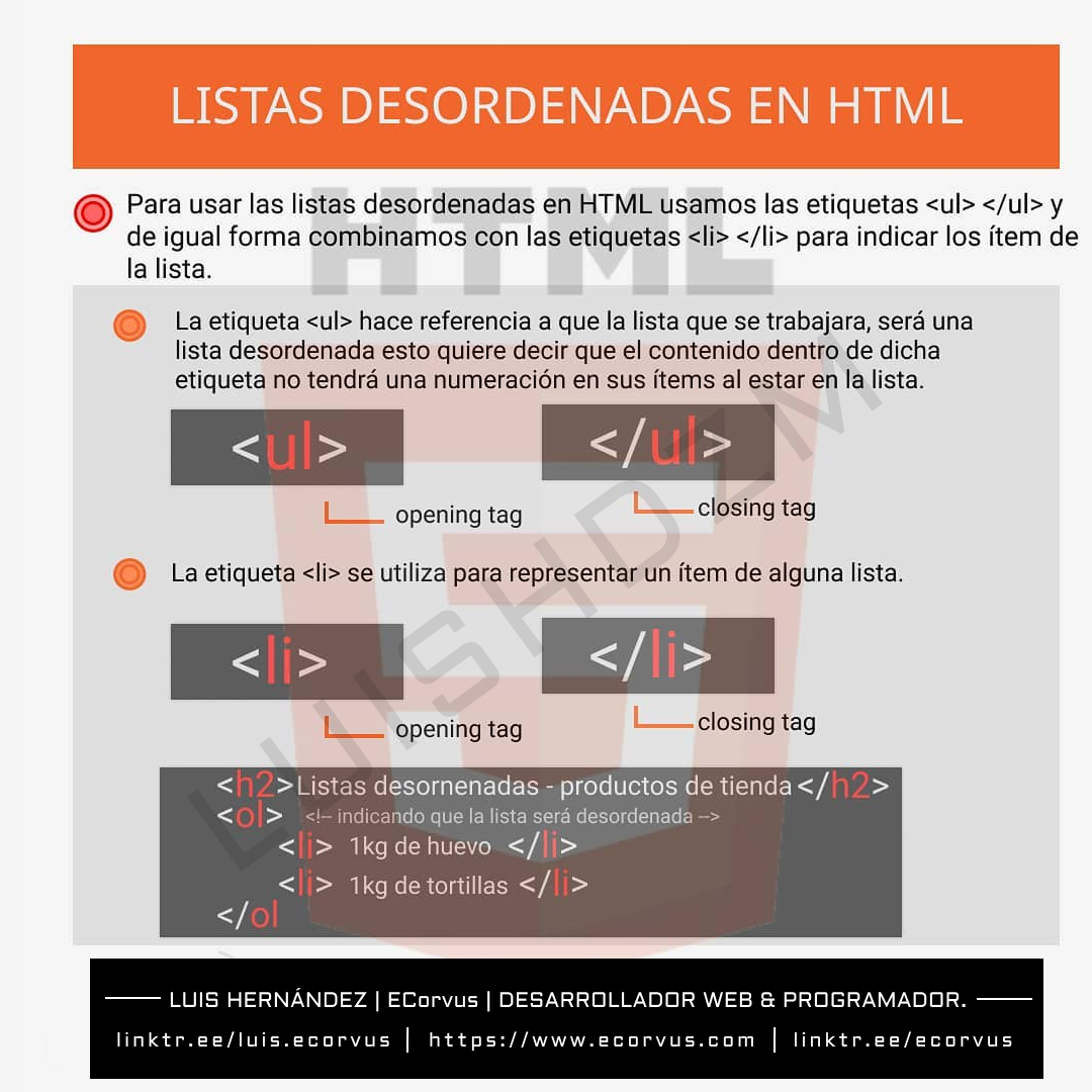 Etiqueta desordenada HTML5