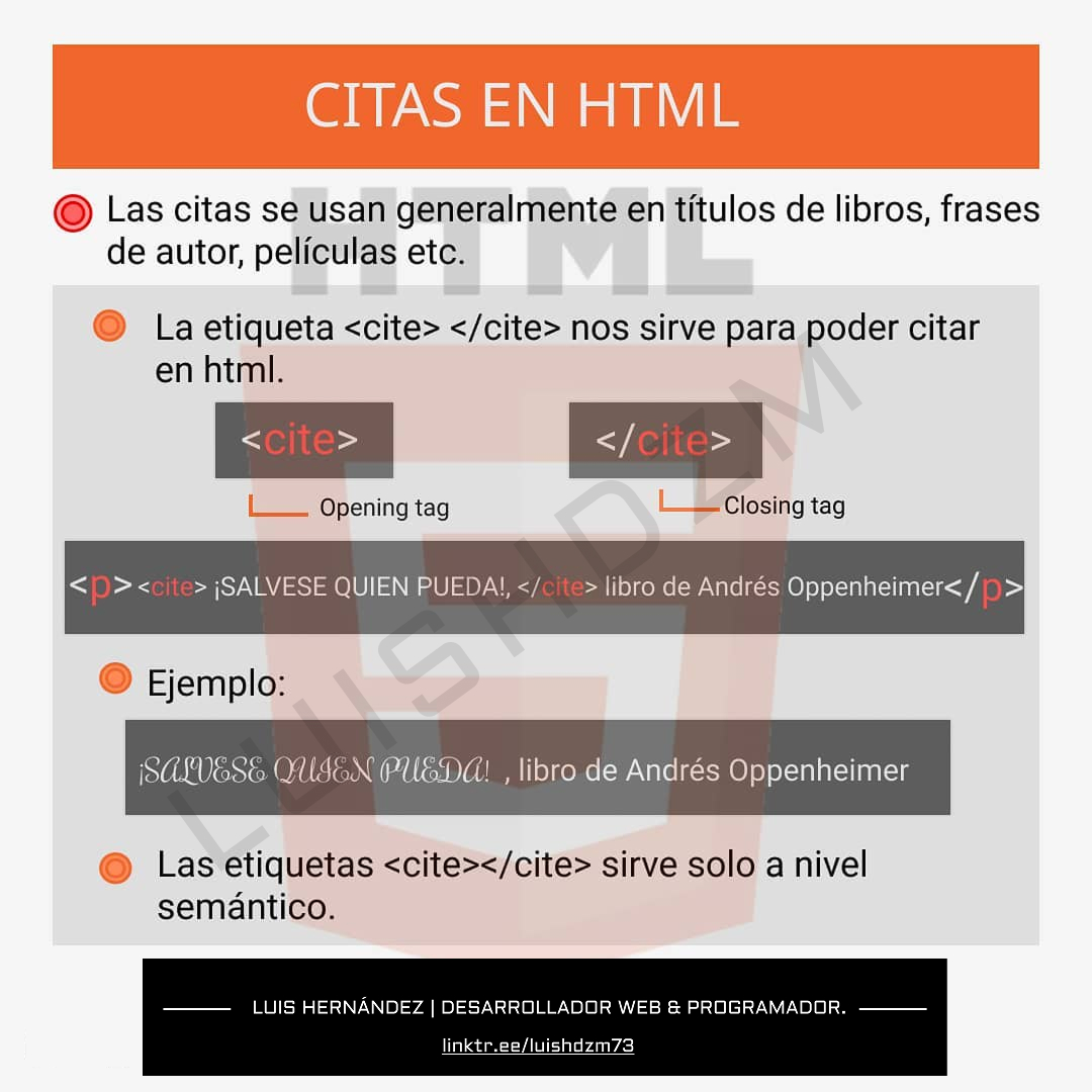 Citas en HTML5