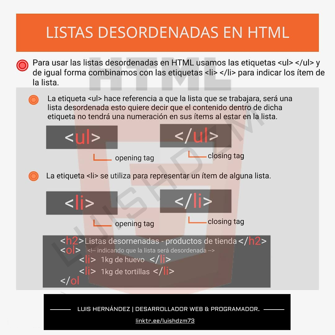 Etiqueta desordenada HTML5