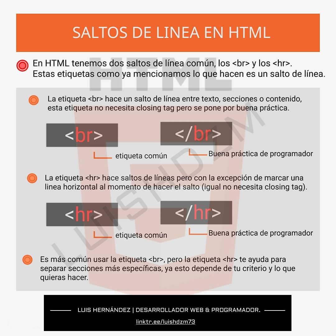 Saltos de linea en HTML5